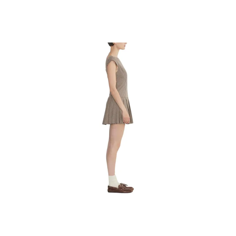 ARITZIA FW24 Sunday Best Palette Dress Short-Sleeved Dresses Women's Liliana Beige Black/Beige Black-4