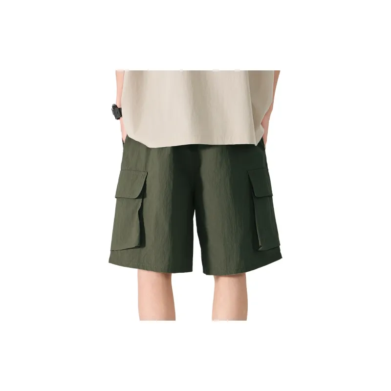 Merry City Casual Shorts Unisex Army Green-2