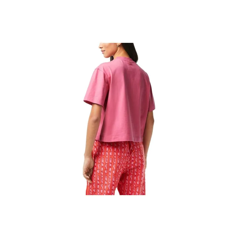 LACOSTE Crop Tops Women's Rose Red-4