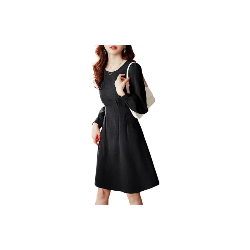 Still Quiet Long Sleeved Dresses Women's-4