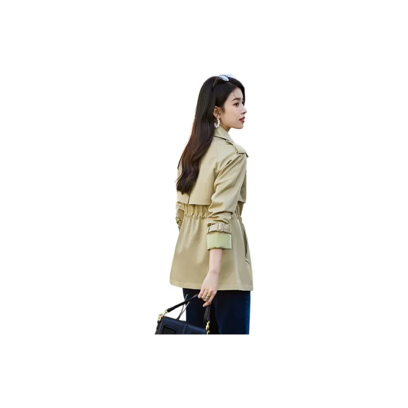 Yi Mengyuan Trench Coat Women's Khaki-3