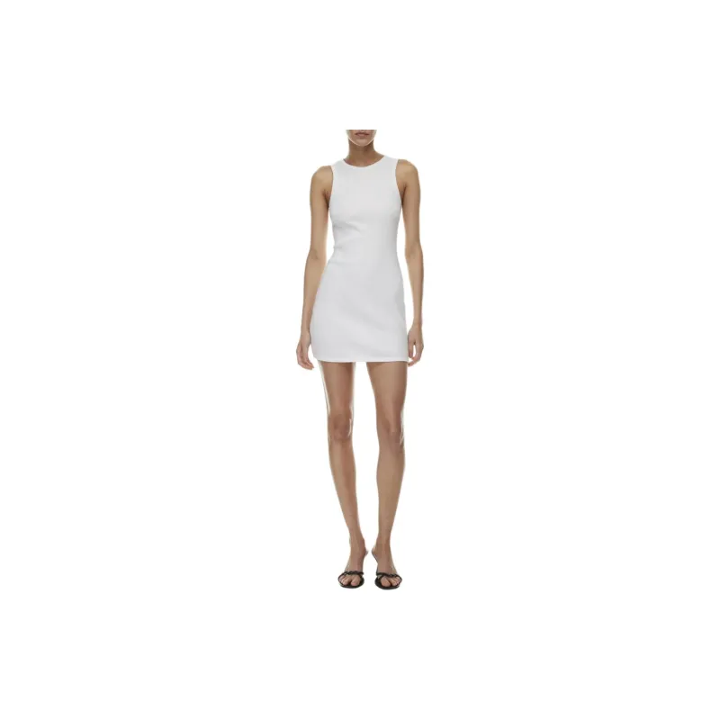 ARITZIA Denim Forum The '90s Ribbed Tank Dress Sleeveless Dress Women's White/White-3