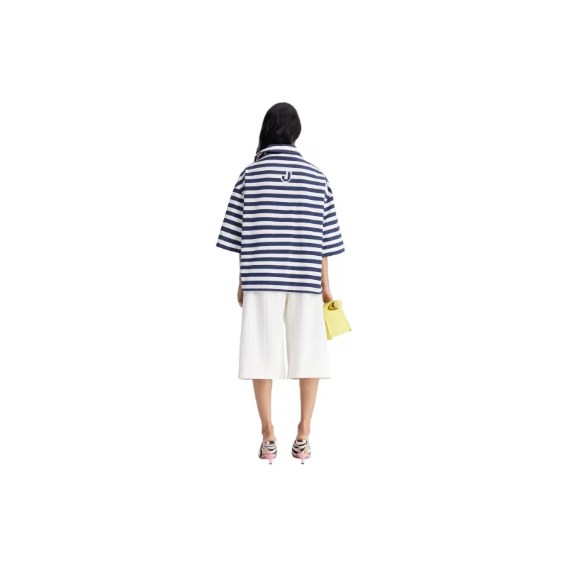 Jacquemus FW24 Asymmetric Striped Shirt Shirt Women's White Blue Stripes/Blue White Stripes-2