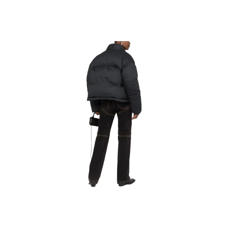 AMBUSH FW21 Solid Color Stand Collar Loose Fit Down Jacket Women's Black-2