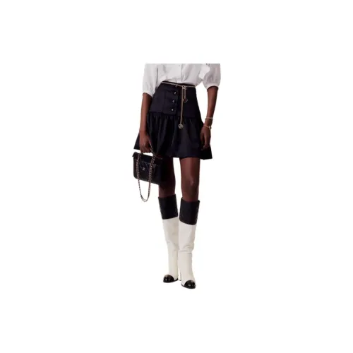 CHANEL Casual Short Skirts Women's Black