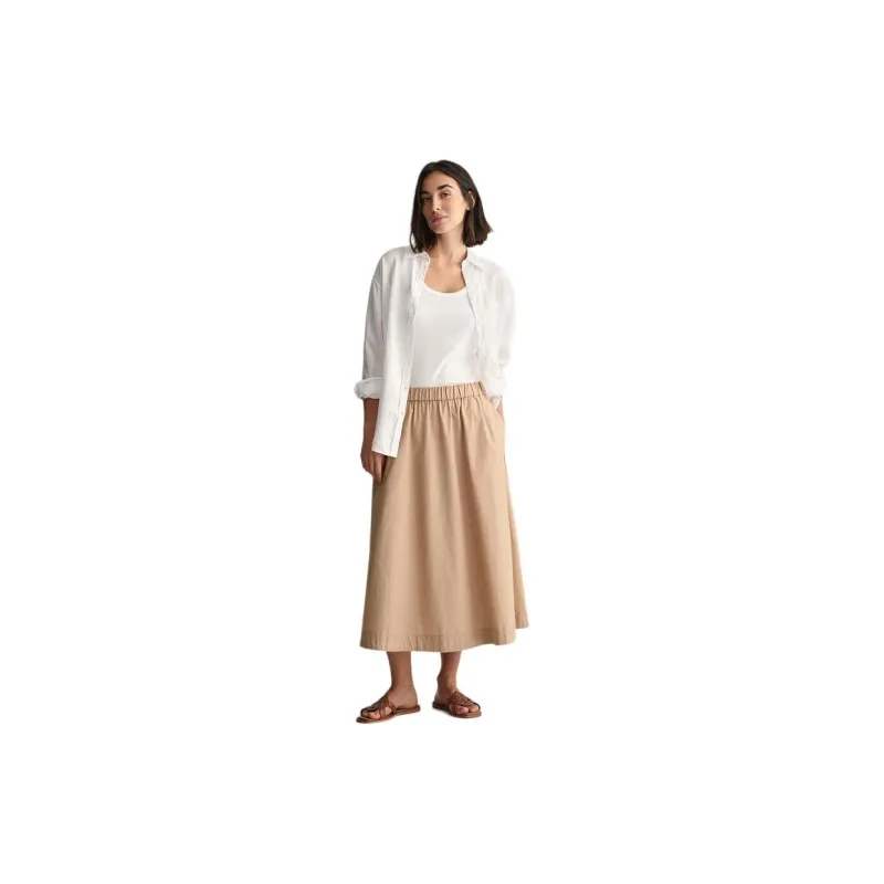 GANT Casual Long Skirt Women's Khaki-1