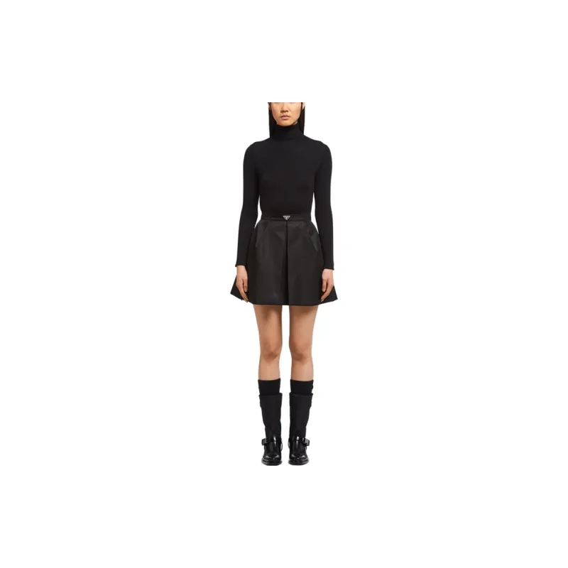 PRADA Casual Short Skirts Women's Black-1