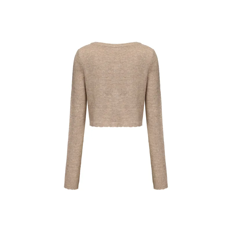 CHIWAWAMEME Cashmere Sweater Women's Coffee-1