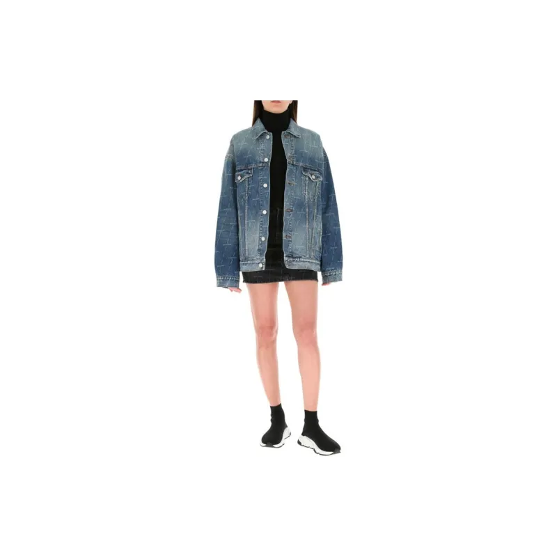 Balenciaga Large Fit Denim Jacket 'Authentic Dark Blue'-2