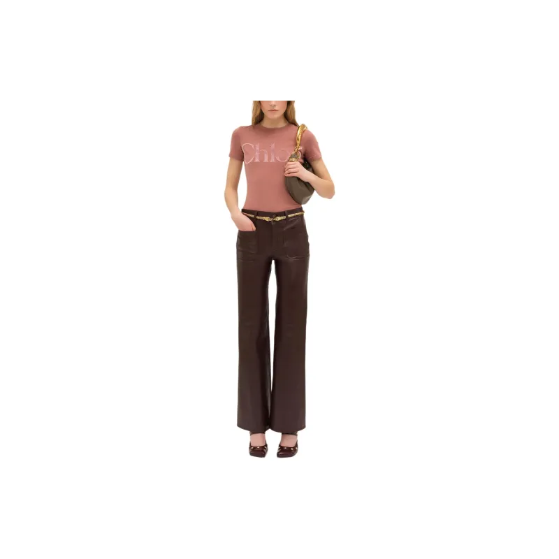Chloé Logo Detailed Crewneck T Shirt-2