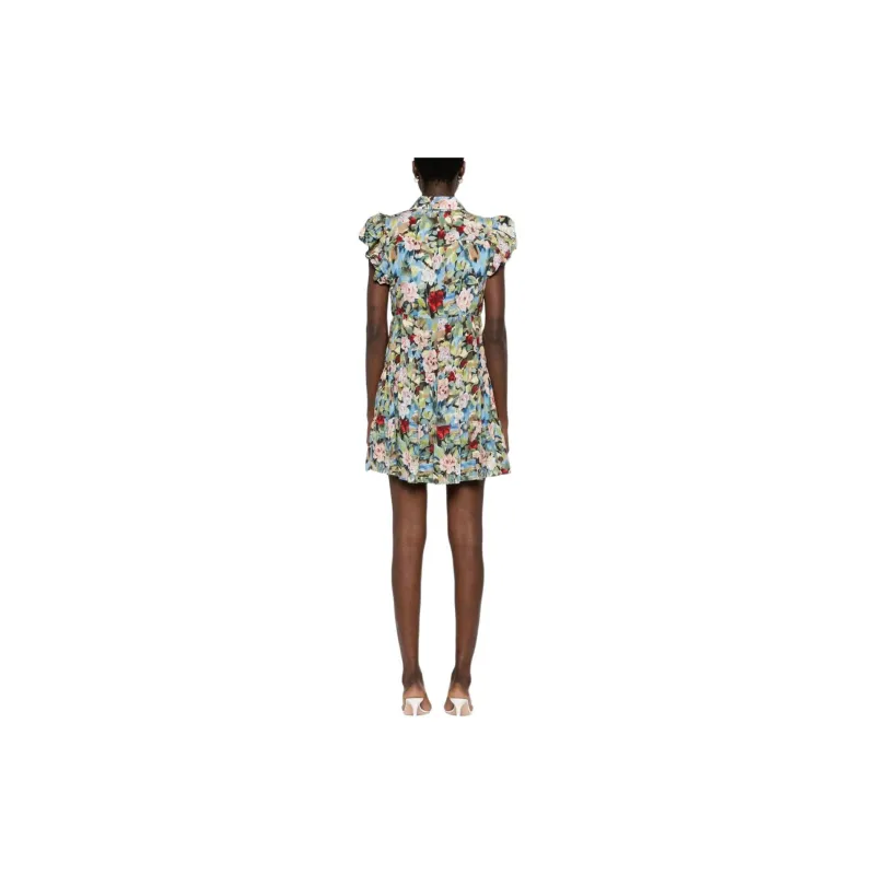 ALICE+OLIVIA Floral-print Tiered Minidress-2
