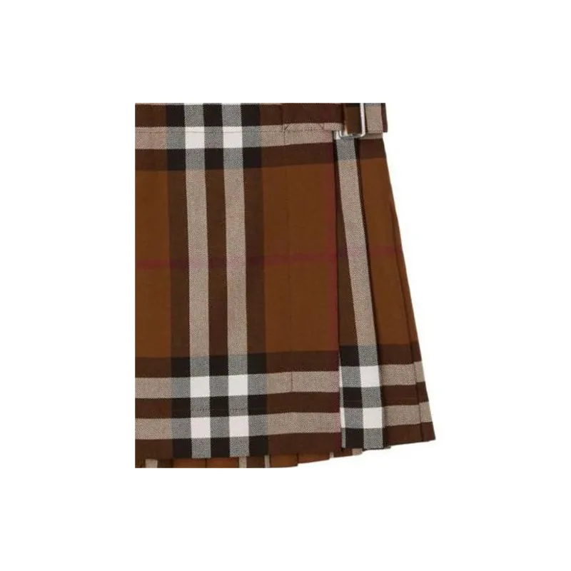 Burberry Check Mini Skirt 'Dark Brown'-5