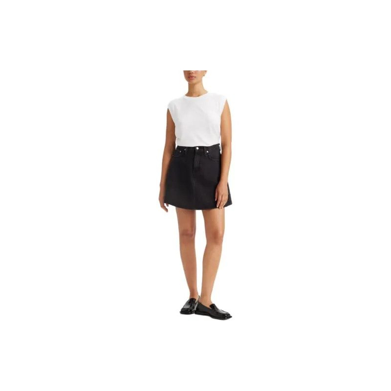 Levi's Denim Short Skirts Women's Black-2