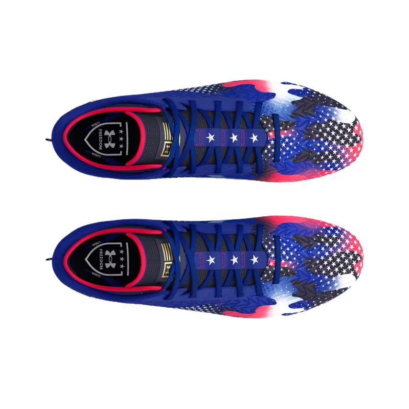 Under Armour Anti Slip Wear Resistant Soccer Shoes Men's Blue-3