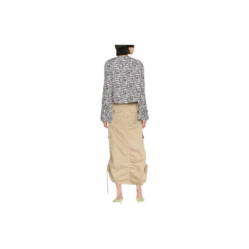 PALM ANGELS Waves Cotton Blouse-4