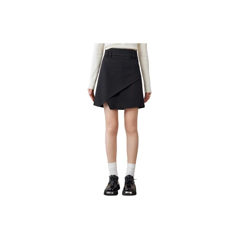 A21 Casual Short Skirts Women's Black-1