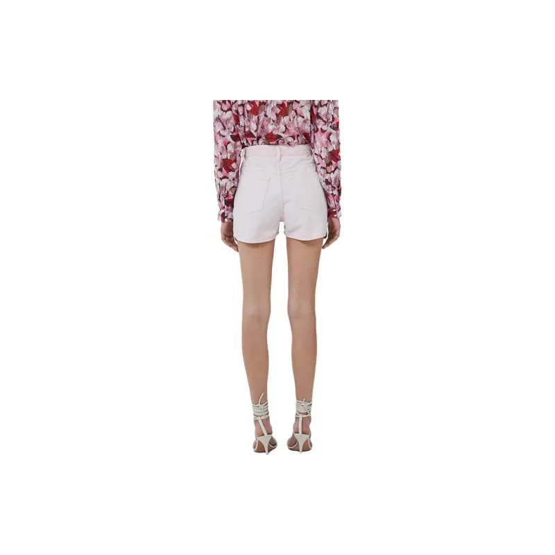 IRO NIGHT Denim Shorts Women's Light Pink-2