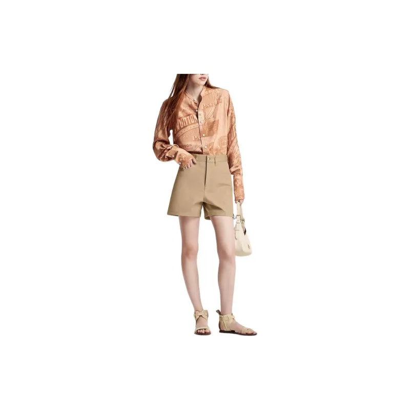 LOUIS VUITTON Straight Cut Gabardine Shorts-3
