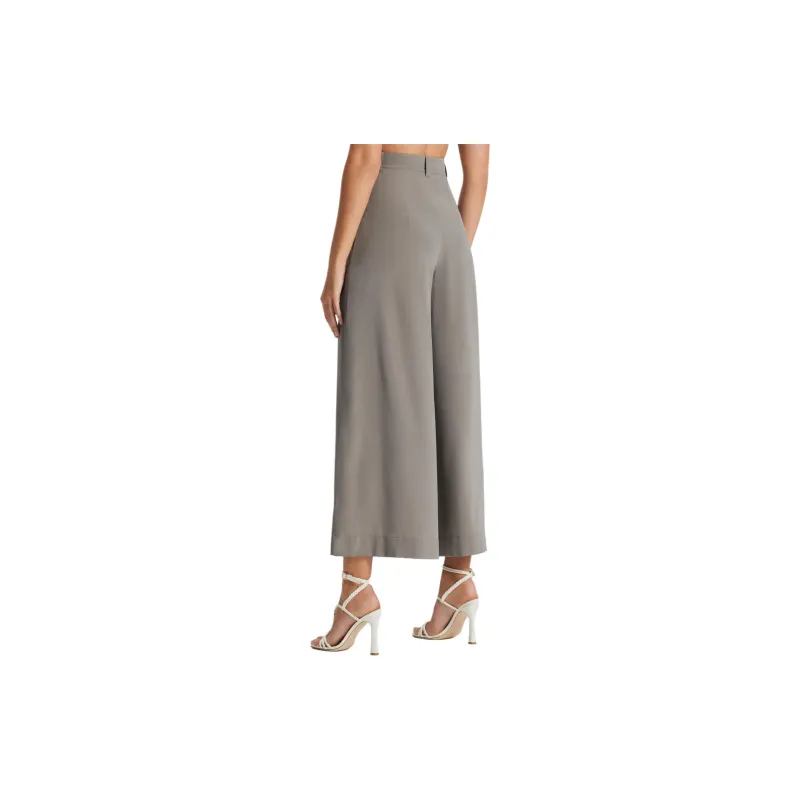 SCANLAN THEODORE Silk Crop Trouser Casual Pants Women's Taupe/Taupe-2