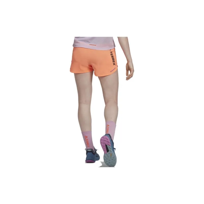 Adidas Casual Shorts Women's Orange Red-3