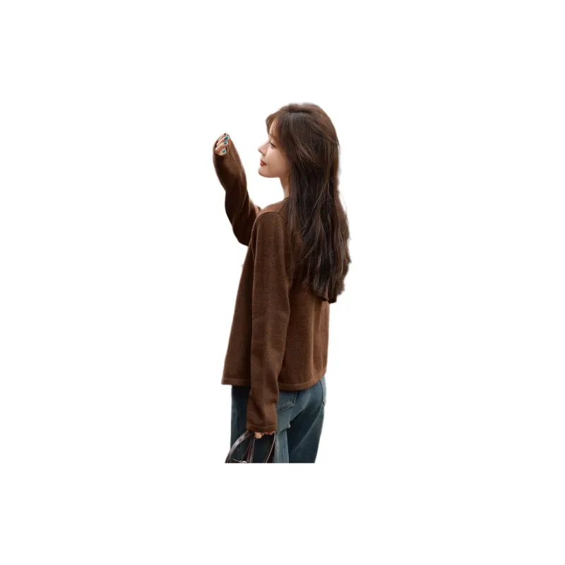 Mo Han Yi Mei Knitwear Women's Dark Coffee-2