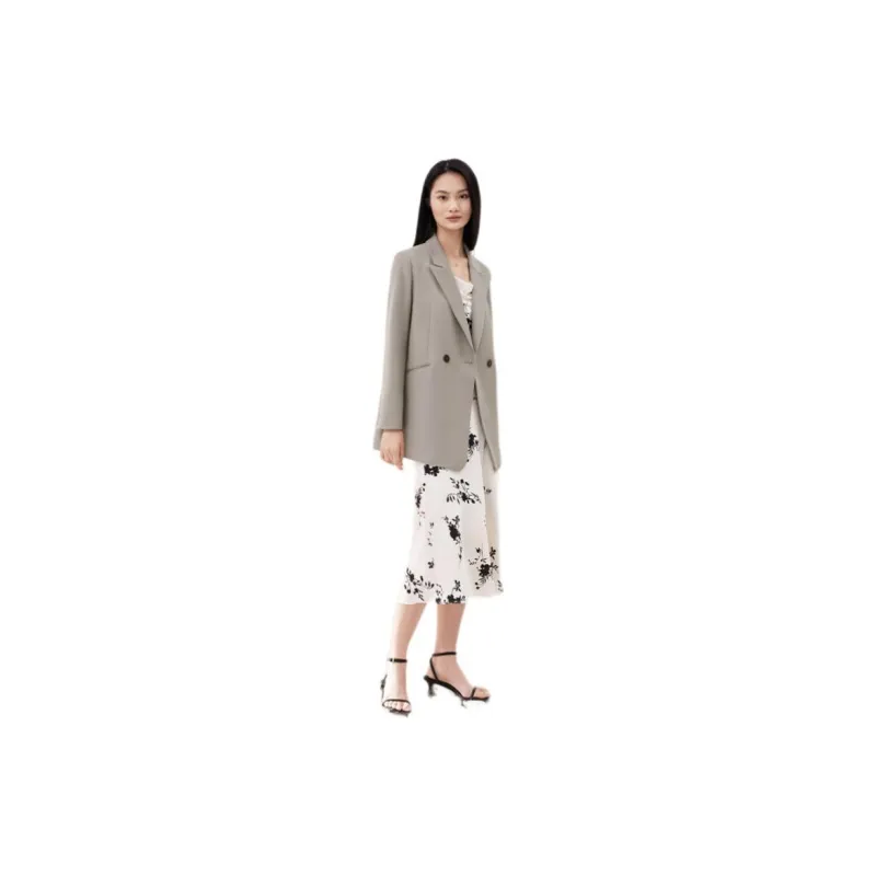 TKY SHOP Business Suit Women's Light Gray-2