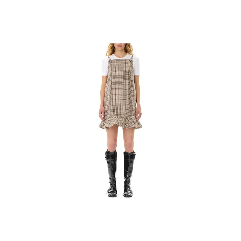 GANNI Checked Mini Dress-1