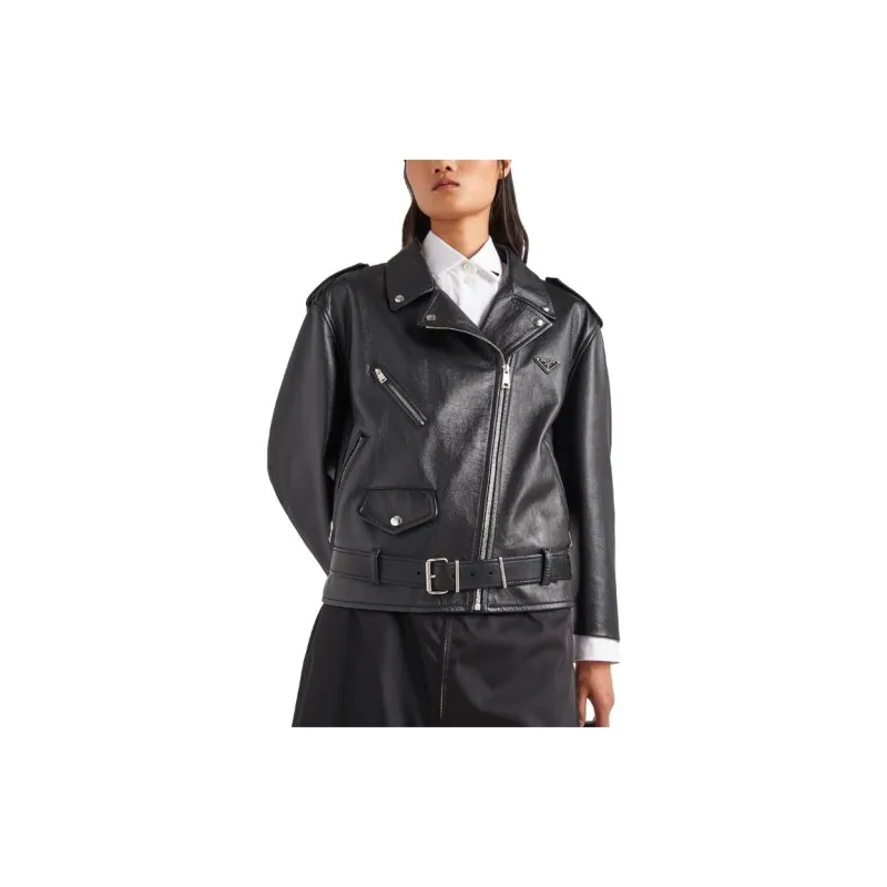 PRADA Nappa leather Biker Jacket-3