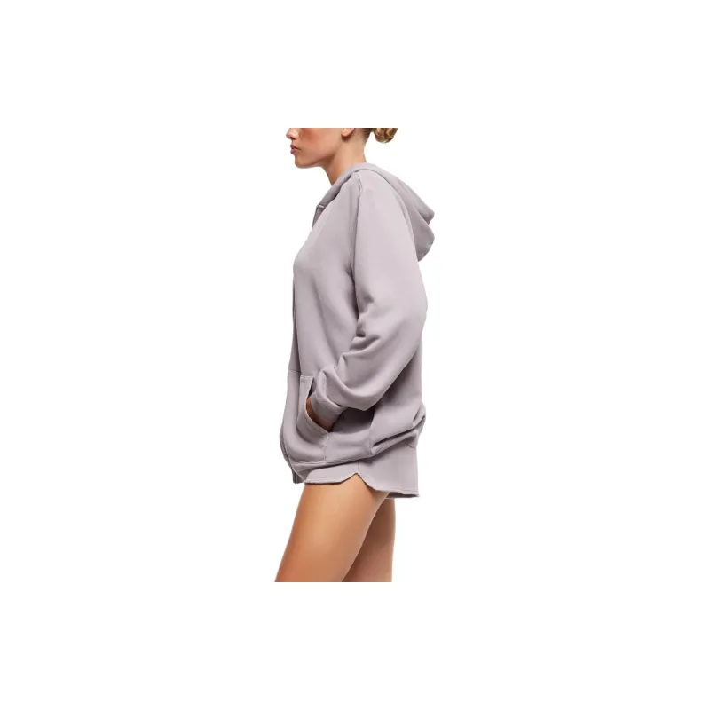 SKIMS SS24 Summer Collection FRENCH TERRY OVERSIZED ZIP UP HOODIE Sweatshirt Women's OYSTER/Shell Color-3