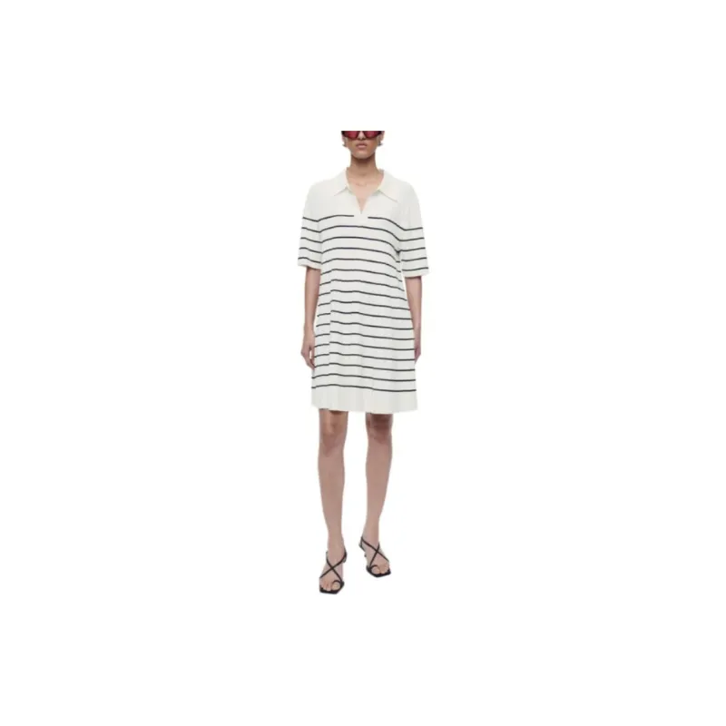 COS Short Sleeved Dresses Women's Ivory-1