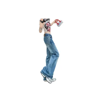 YINLEI Jeans Women's Vintage Blue