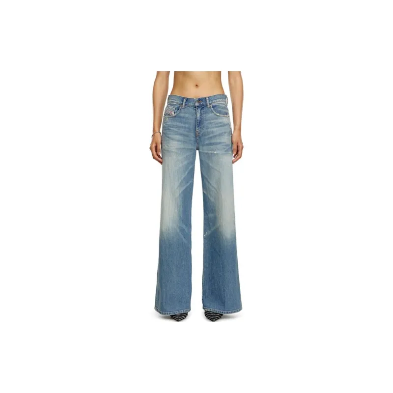 DIESEL 1978 D Akemi Straight Leg Distressed Jeans-2