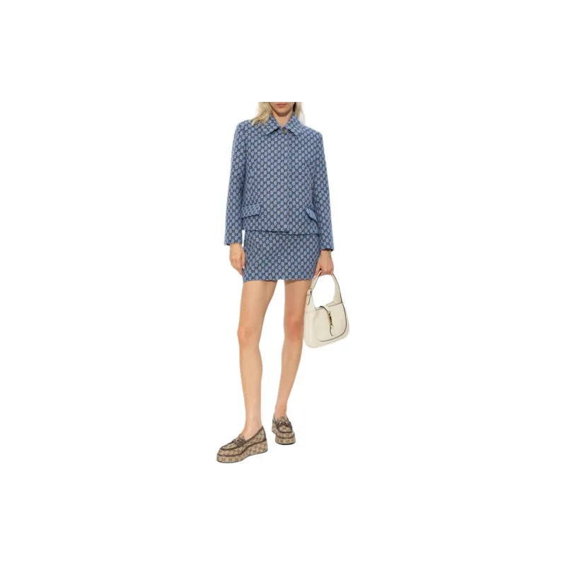 GUCCI Gg Shadow Bouclé Mini Skirt-1