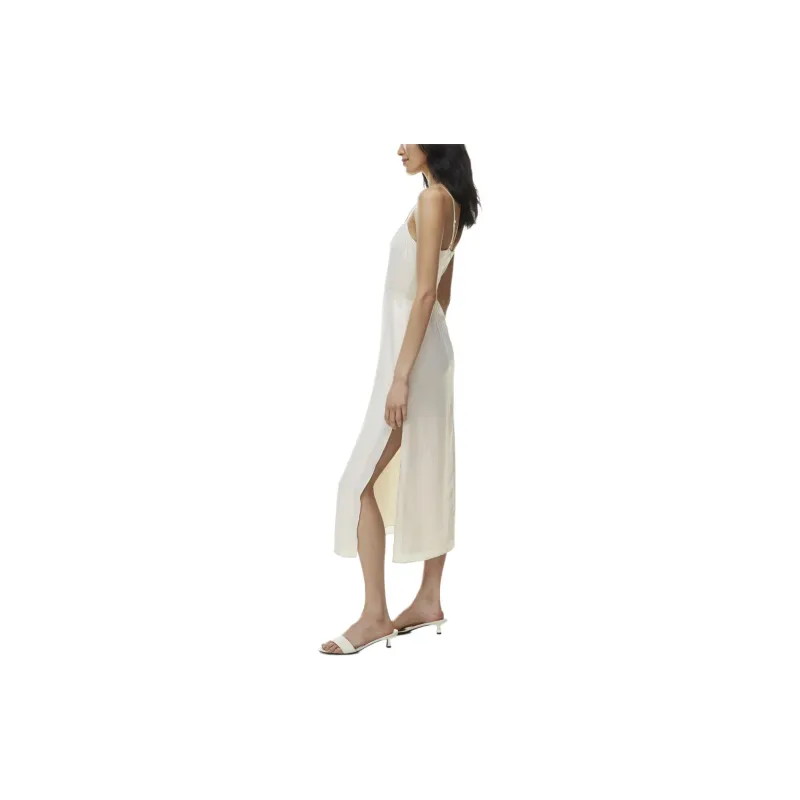 ARITZIA Wilfred Magdalena Satin Dress Slip Dresses Women's Light Birch/Light Birch-4