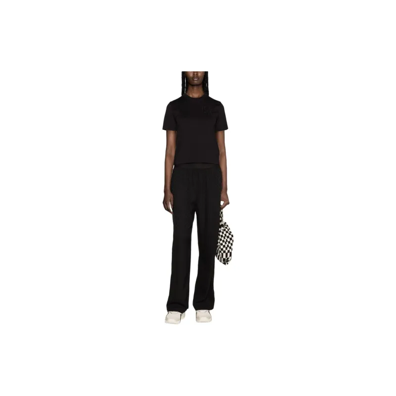 PALM ANGELS Monogram Embroidered Crewneck T Shirt-1