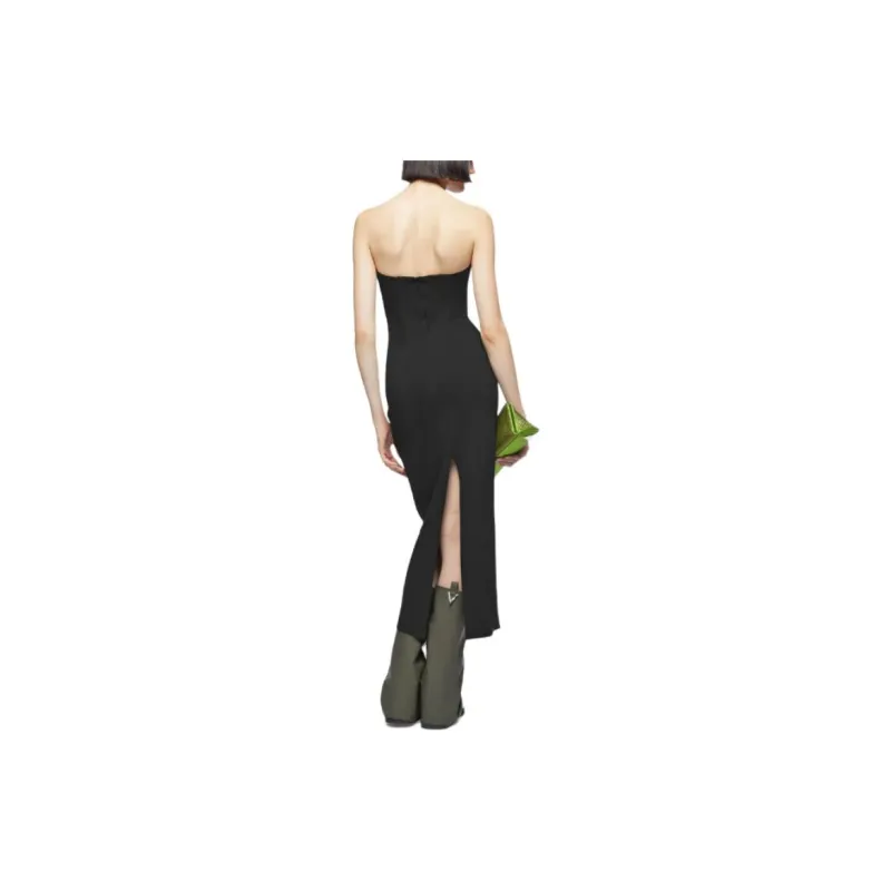 The Attico Zipped Strapless Midi Dress-1