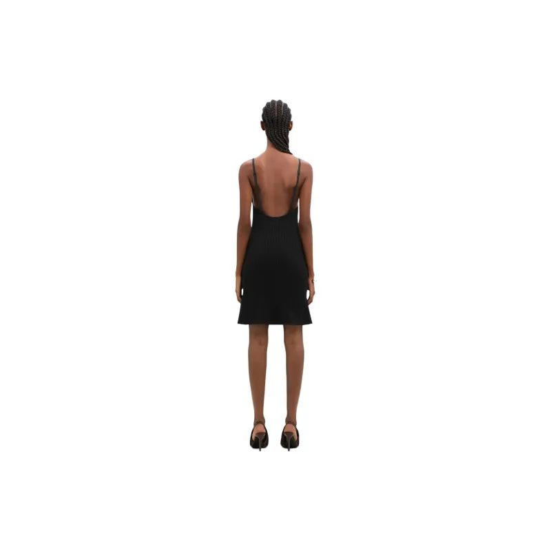 COURREGES Sleeveless Ribbed Knit Mini Dress-3