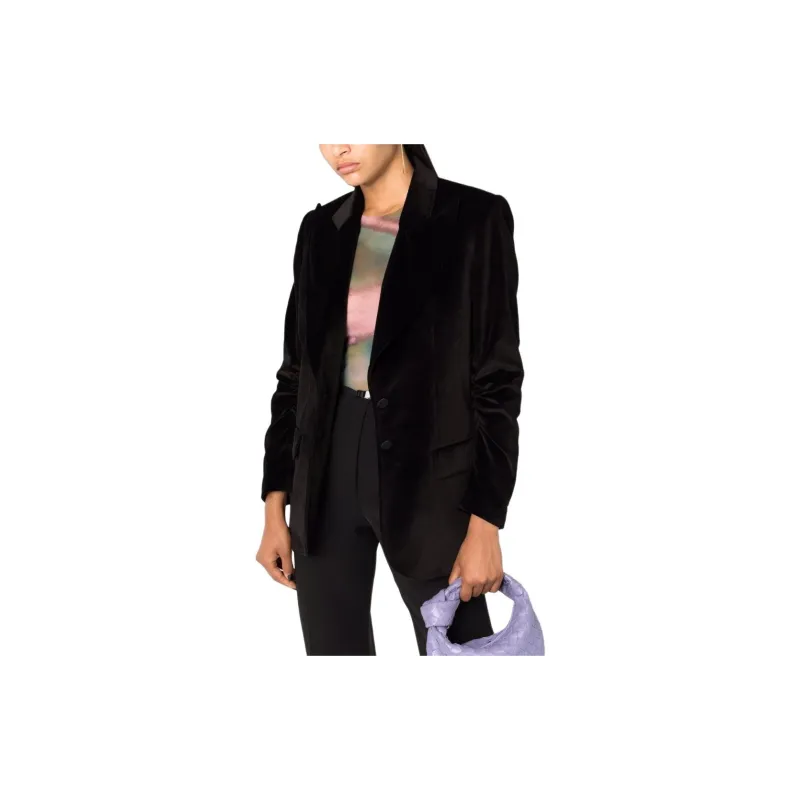 STYLAND Single-breasted Velvet Blazer-3