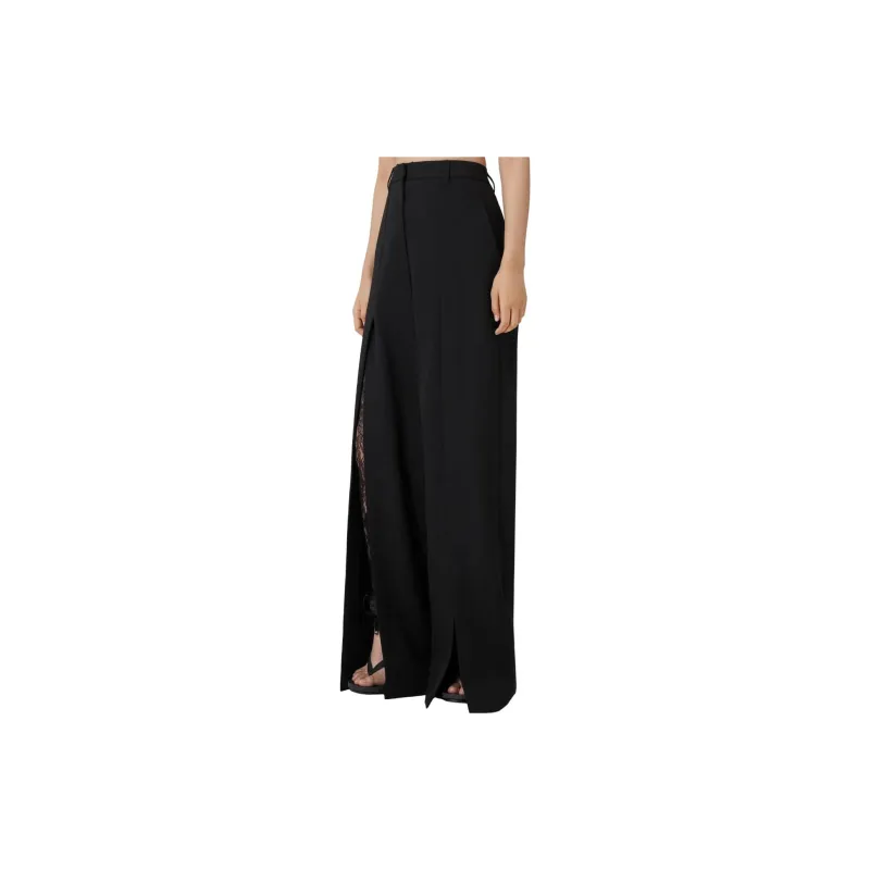 Burberry Wide Leg Trousers 'Black'-2