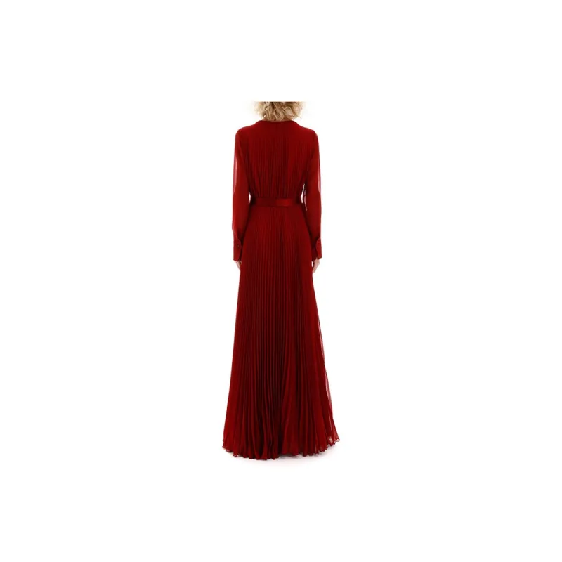 MaxMara Long Sleeved Dresses Women's Red-2
