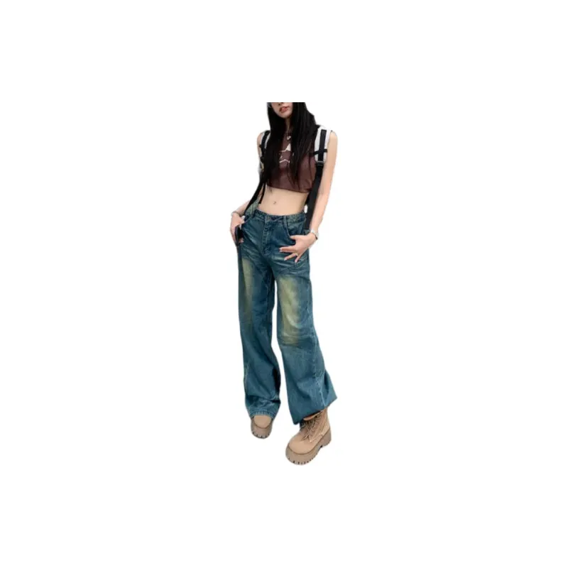 YINLEI Jeans Women's Peacock Blue-2