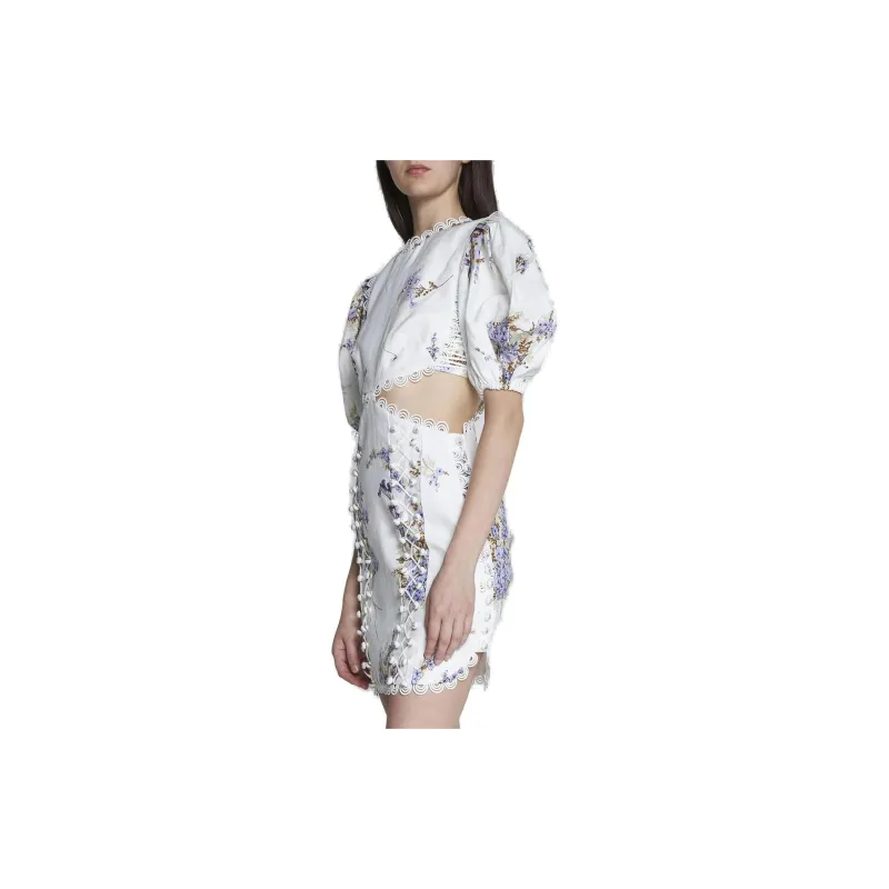Zimmermann Short-Sleeved Dresses Women's White-3