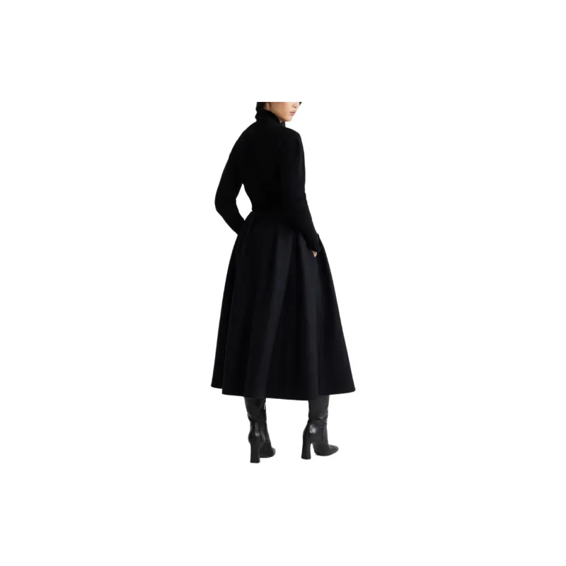 Patou Pleated Midi Skirt-1