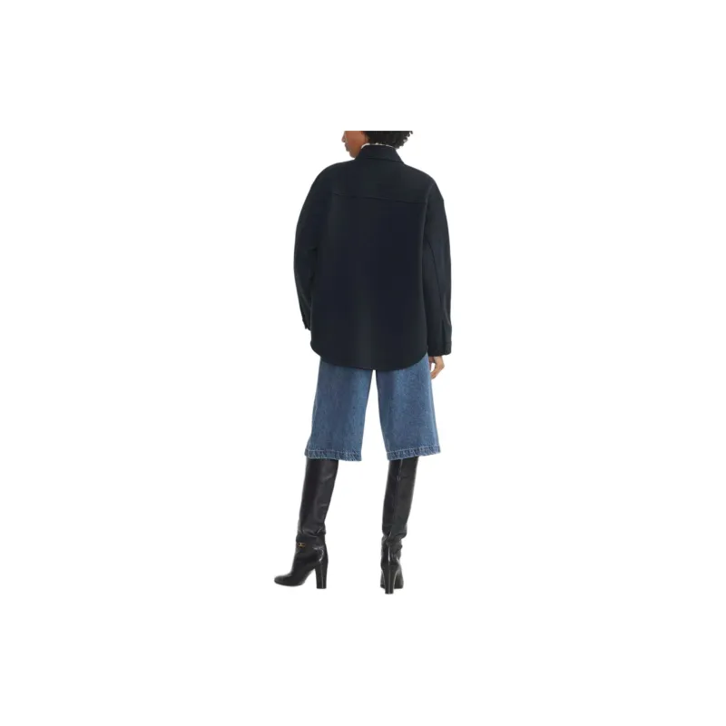 ARITZIA FW24 Wilfred Yvonne Merino Wool Jacket Jackets Coats Women's Dark Night Navy/Blackout Navy-3