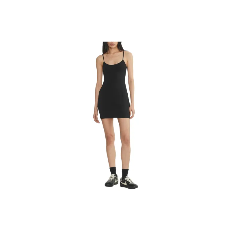 ARITZIA FW24 Tna Chill Farina Dress Slip Dresses Women's BLACK/Black-4
