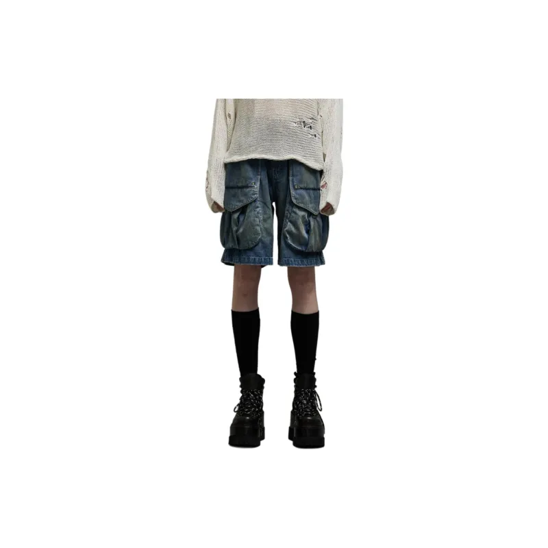 R13 SS24 Denim Shorts Women's Wilton Blue-2
