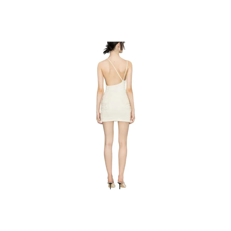 Rotate Monogram jacquard Mini Dress-3