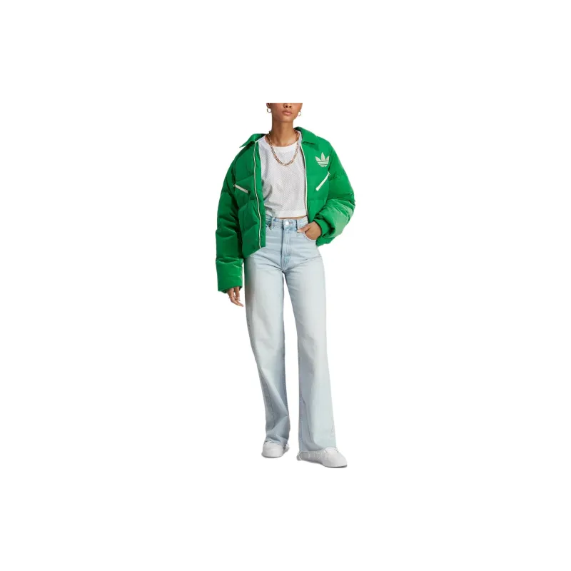 Adidas Originals Clover Series Outfit Down Jacket Winter Women's Green-1
