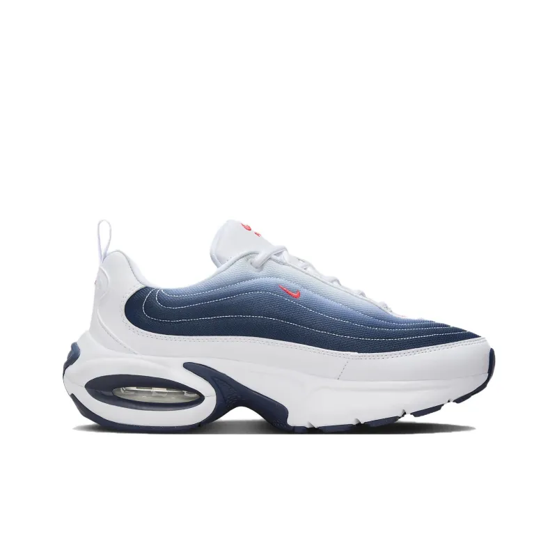 Nike Air Max Portal Anti Slip Wear Resistant Low Top Running Shoes Unisex White Blue-1