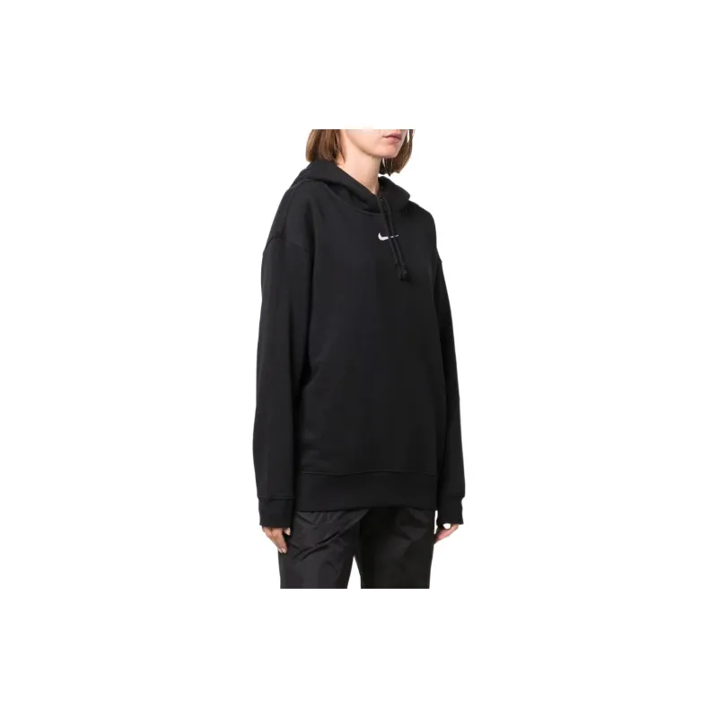 Nike Women's Oversized Fleece Hoodie Black/White-3